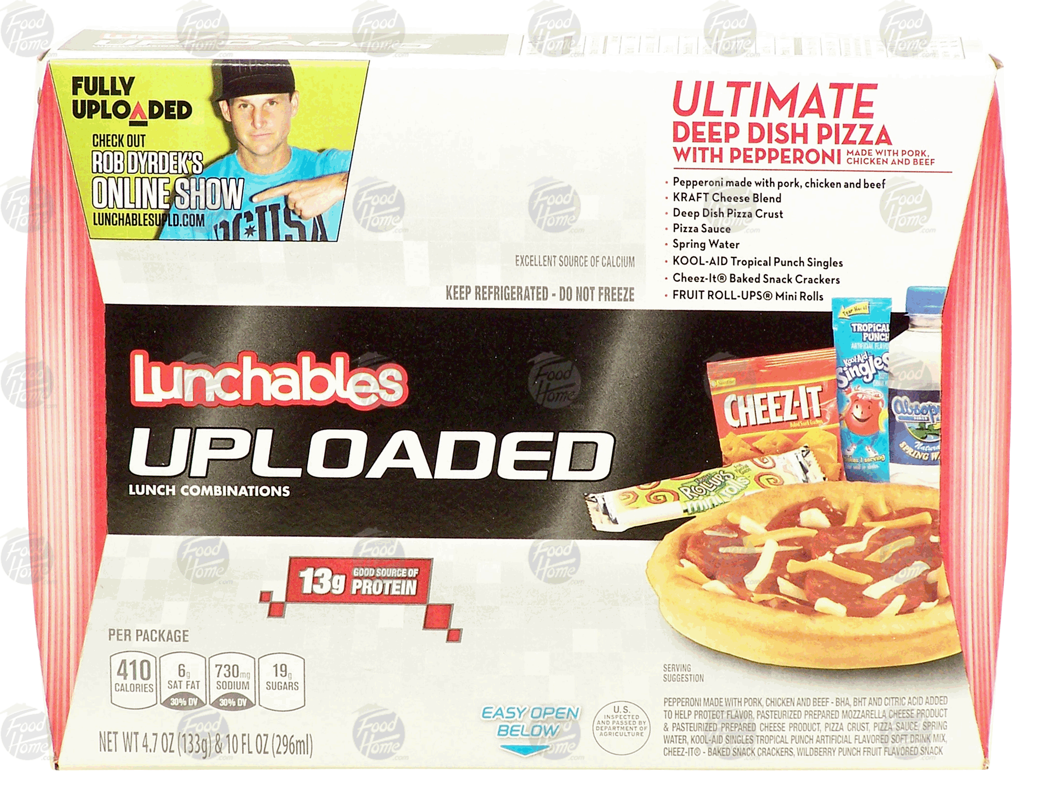 Oscar Mayer Lunchables uploaded, lunch combinations, ultimate deep dish pizza with pepperoni, 4.7 oz & 10 fl oz drink Full-Size Picture